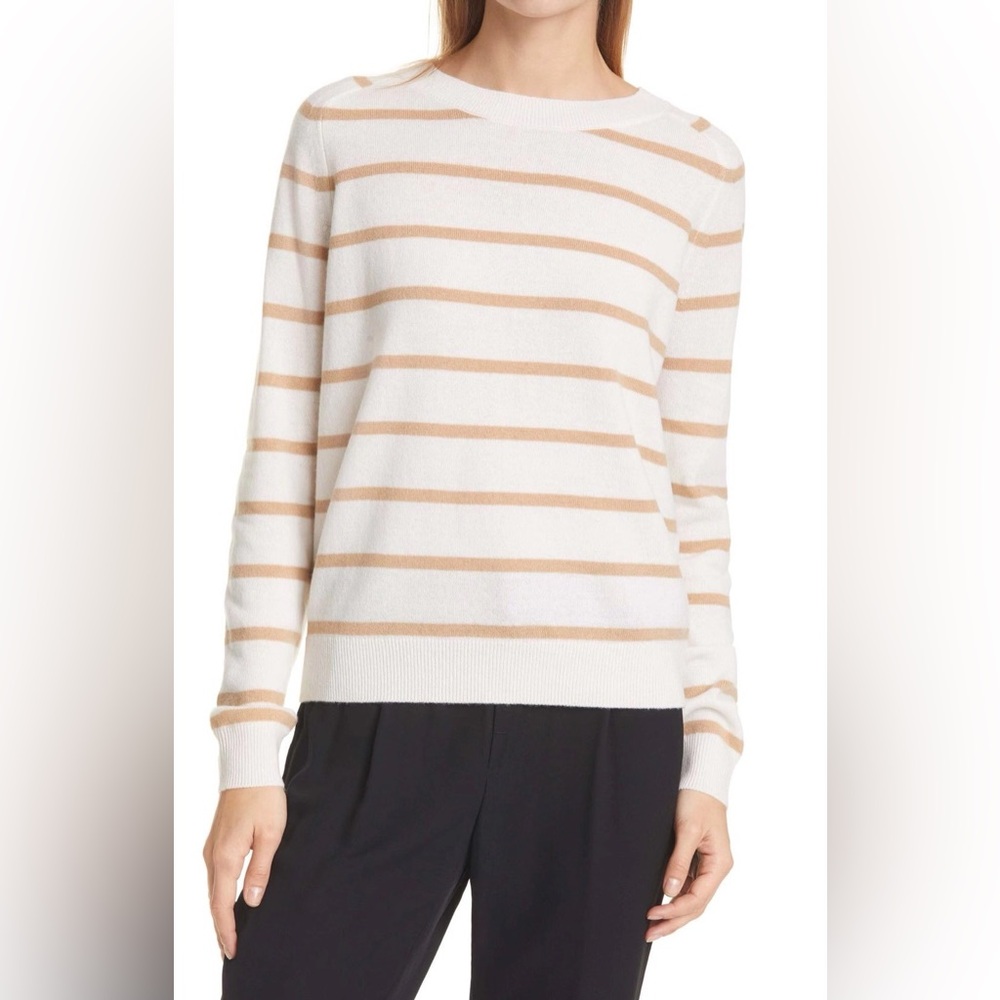 NWT Vince Striped Wool & Cashmere Blend Sweater Jumper